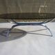 Table basse ovale verre et acier