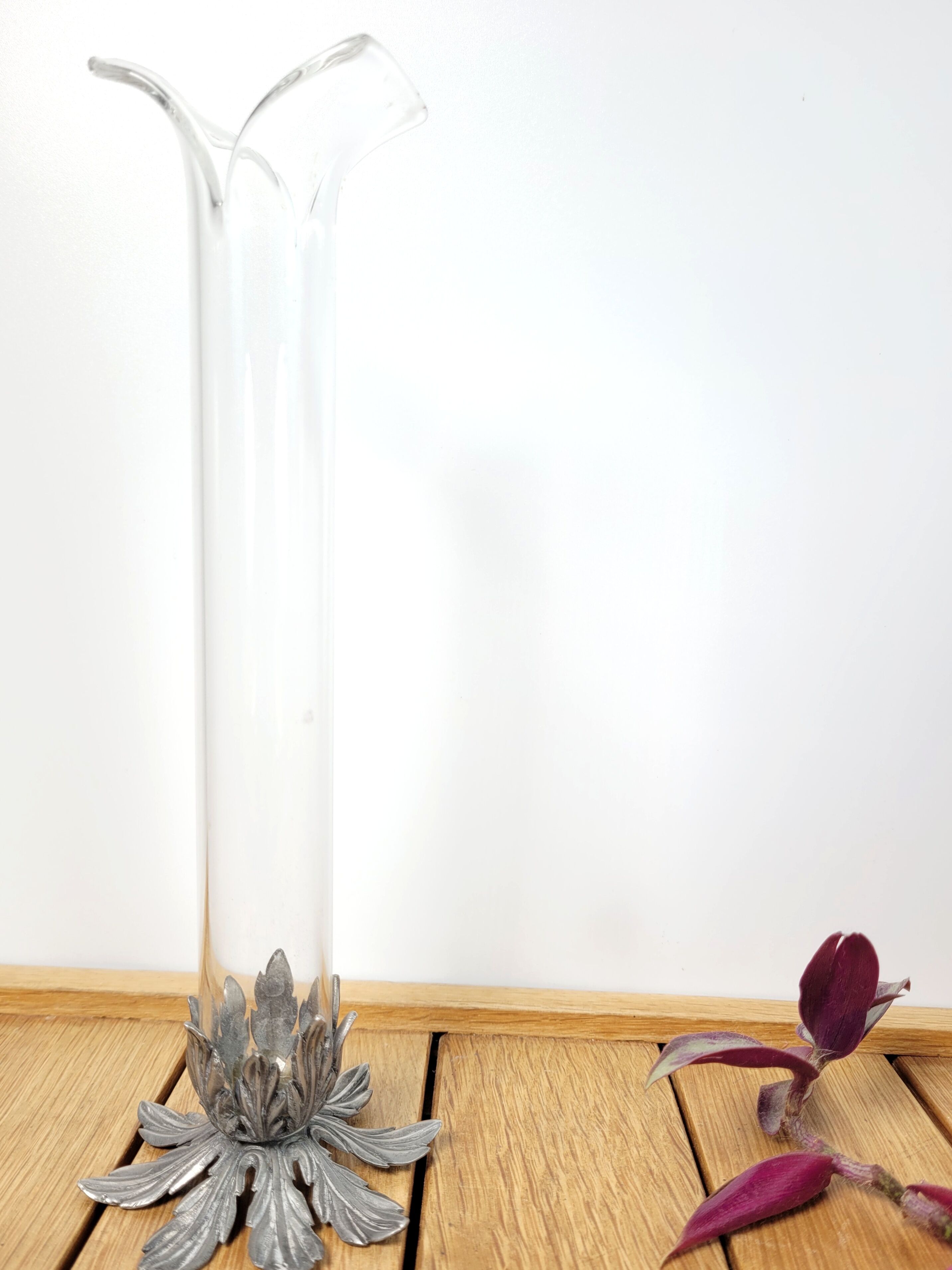 Soliflore old glass & tin