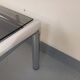 Vintage rectangular coffee table in smoked glass and chrome metal from the 1960s.