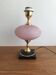 Vintage ceramic lamp brass and pink glass ball