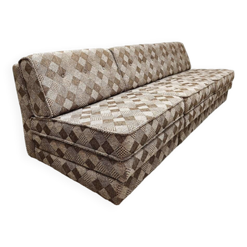 Canapé lit modulable vintage 'Checkerd'
