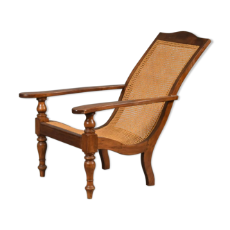 English rest chair - colonial walnut and cannage