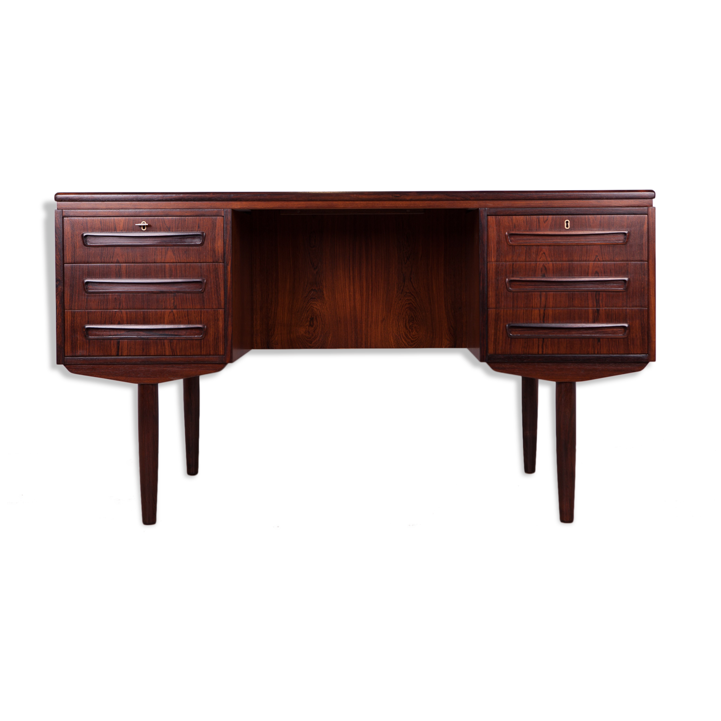 Rosewood desk by J. Svenstrup for A.P Mobler, 1960s