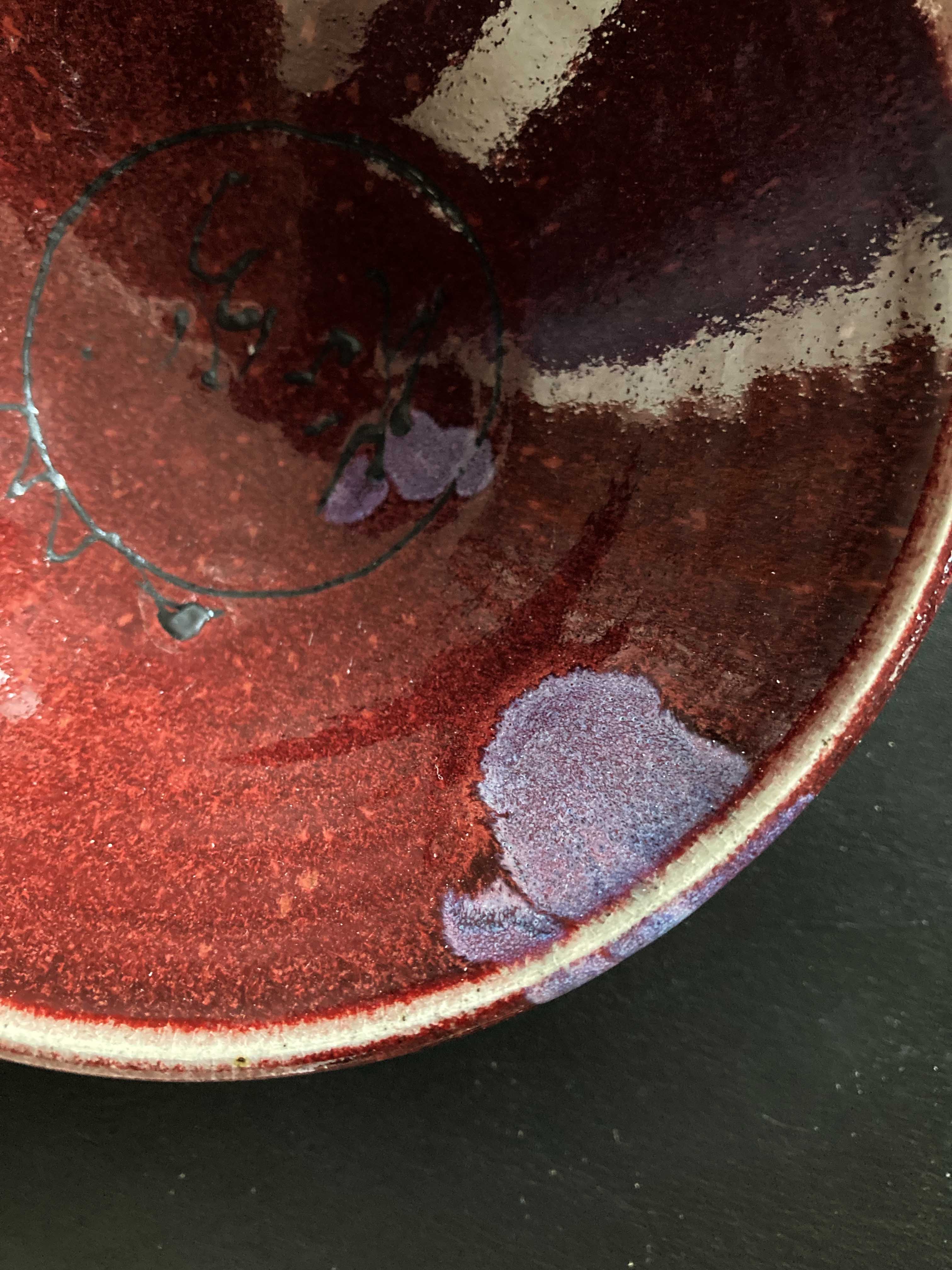 Vintage glazed ceramic cup