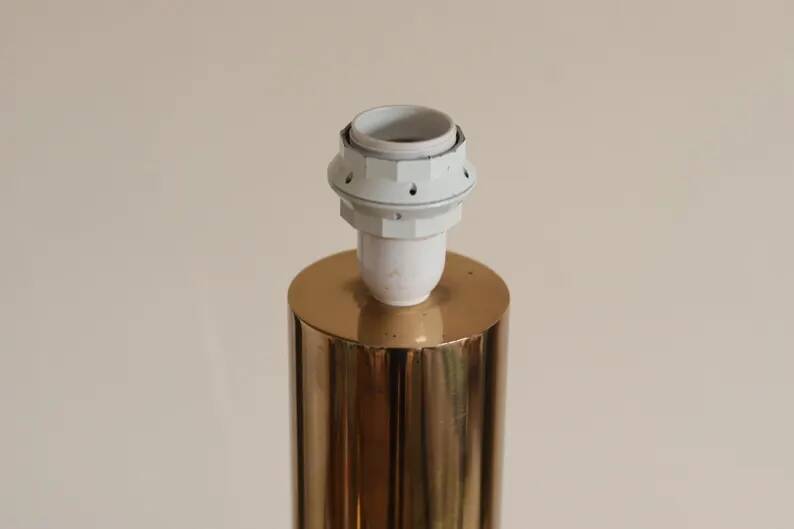 1960's Mid Century Swedish Large Brass Table Lamp by Bergbom, Model B 010