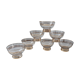 Lot de 7 coupes à champagne années 50