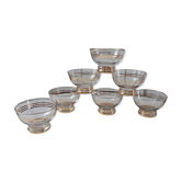 Lot de 7 coupes à champagne années 50