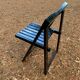 Black folding chair, italy 1960s