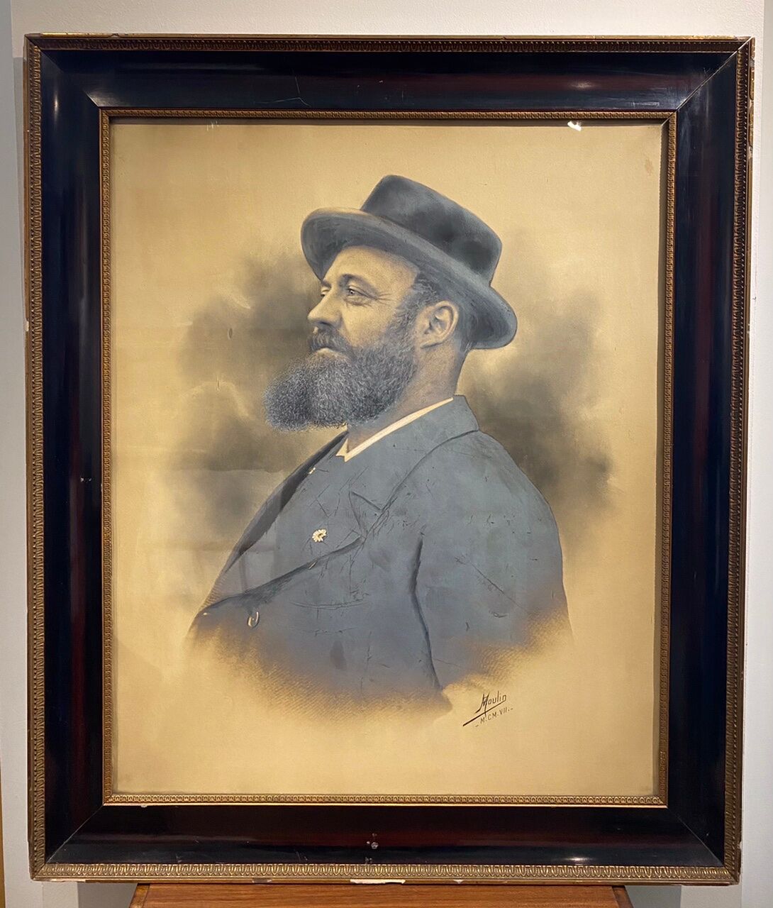 Old painting, portrait of a gentleman signed and dated 1907