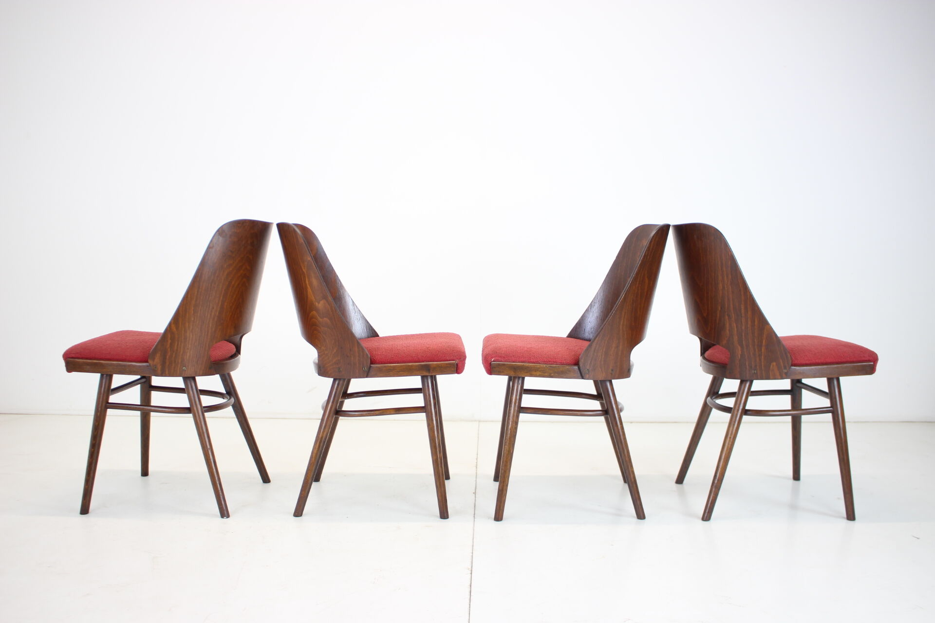 1960s Set of 4 Oswald Haerdtl Dining Chairs for Ton/Thonet, Czechoslovakia