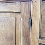 XXL solid oak counter sideboard
