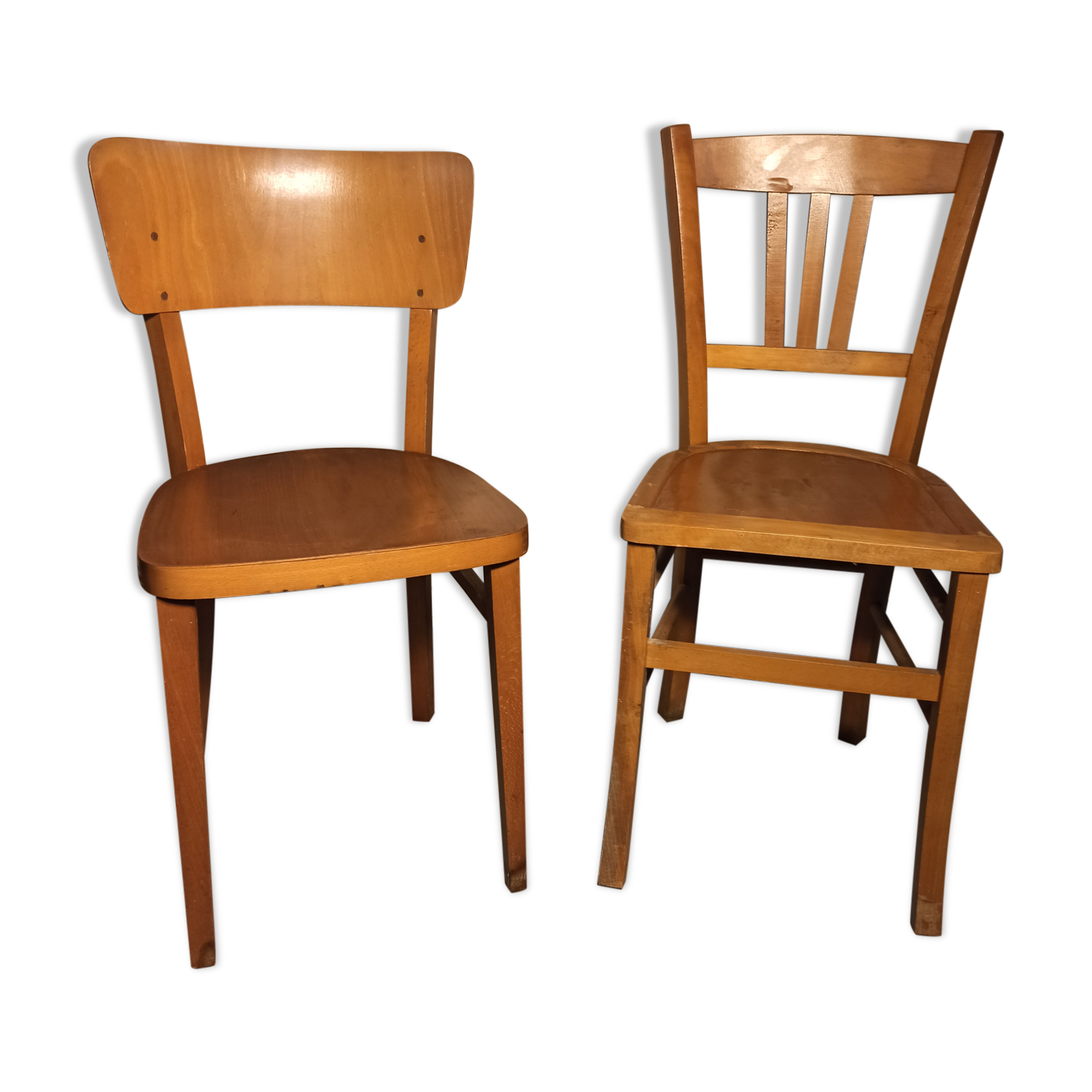 2 wooden bistro chairs Thonet