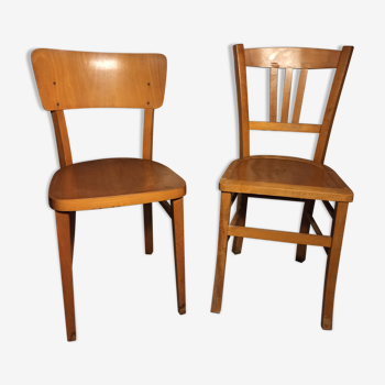 2 chaises bistrot bois Thonet