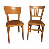 2 wooden bistro chairs Thonet