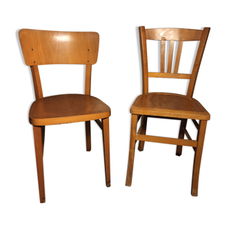 2 wooden bistro chairs Thonet