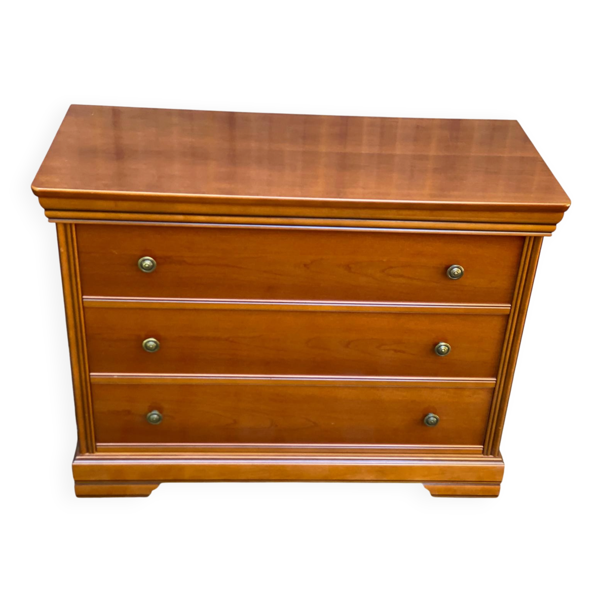 Louis Philippe vintage wooden chest of drawers from the 1970s.