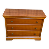 Louis Philippe vintage wooden chest of drawers from the 1970s.