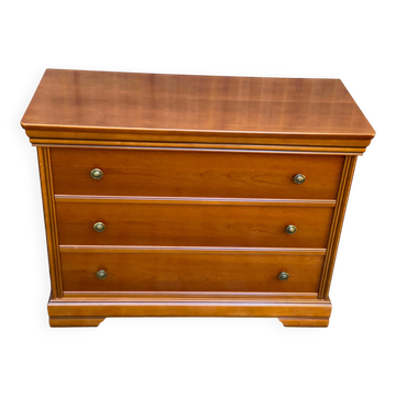 Louis Philippe vintage wooden chest of drawers from the 1970s.