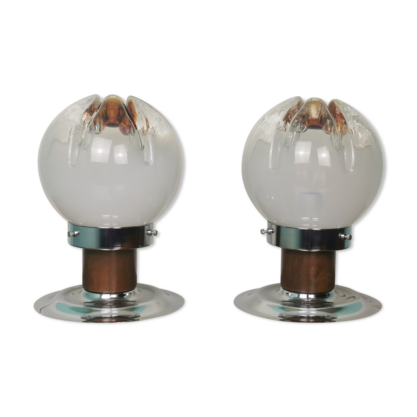 Pair of Italian Murano lamps