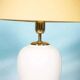 1970s bohemian bedside lamp, vintage in ceramic & brass