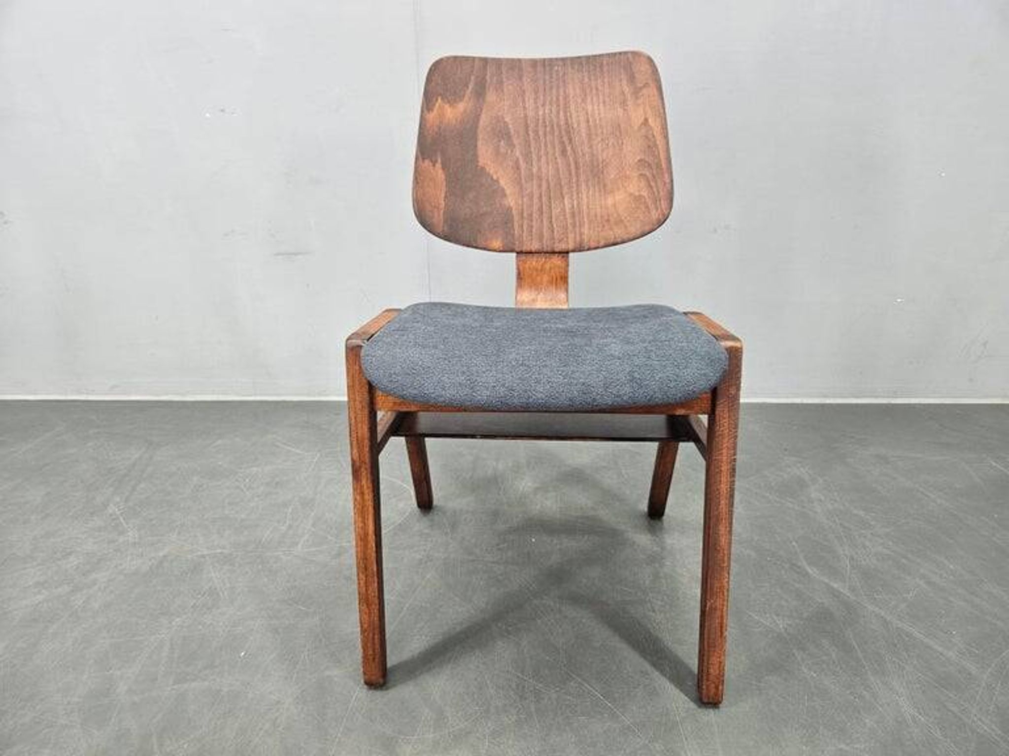Rare mid-century dining chair in the style of Eames, up to 8 available, 1960s