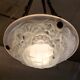 Art Deco bronze and glass suspension - 1930s/40s