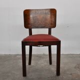 Vintage dining chairs in walnut, italy, 1930s, set of 6