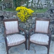 Paire de fauteuils français en Acajou d’époque restauration