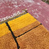 Authentic Beni Ouarain Rug 220x212 cm – Natural Ochre Wool