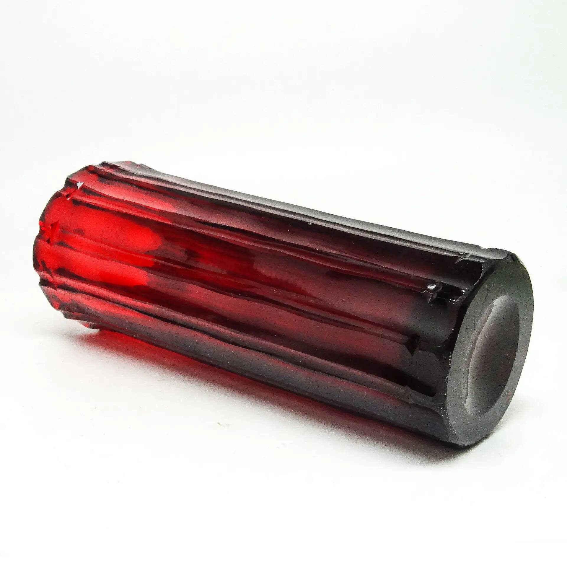 Biedermeier vase, ruby crystal, Bohemia, Czech Republic, 19th century