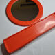 Miroir Syla vintage et étagère de salle de bain, orange, années 70