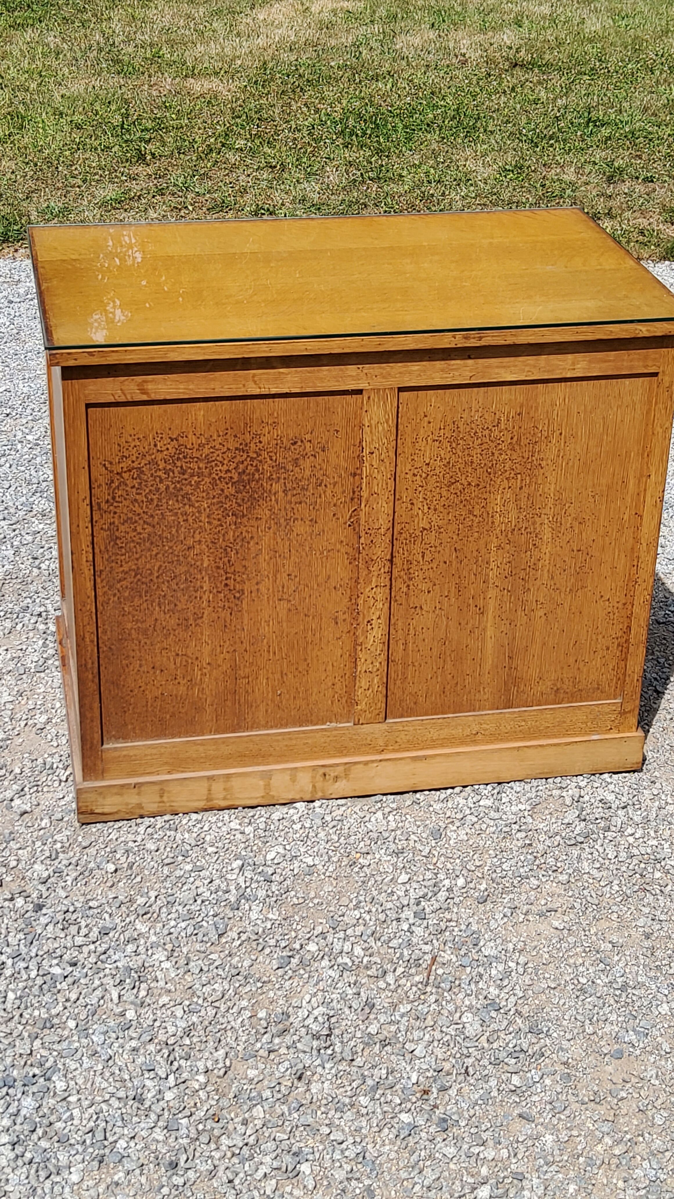 Office of the 50s in blond oak 1 box 5 drawers