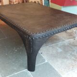 Riveted iron coffee table.