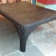 Riveted iron coffee table.