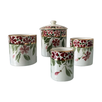 Flowered ceramic pots