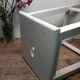 Tabouret en bois blanc vintage