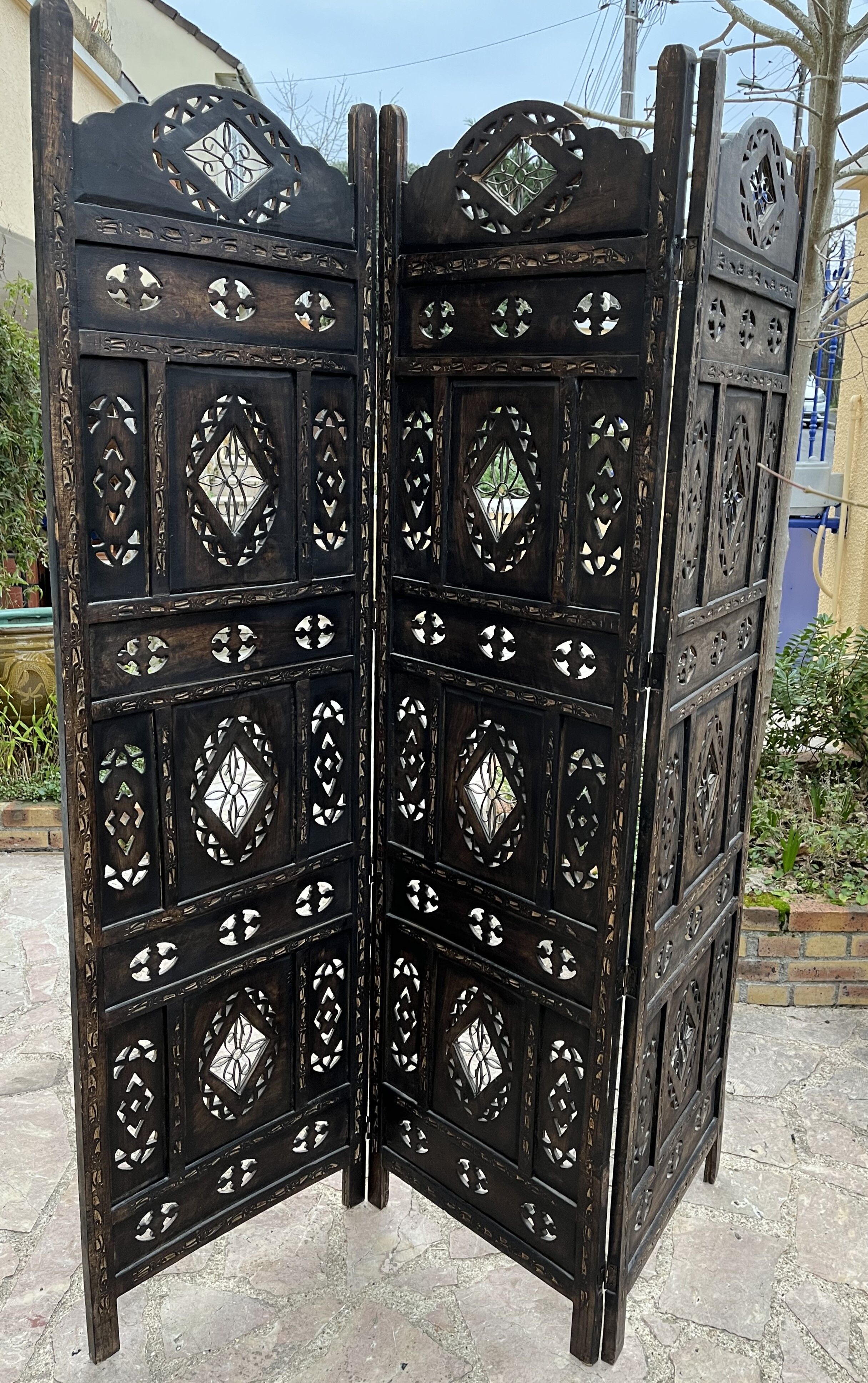 Old wooden screen
