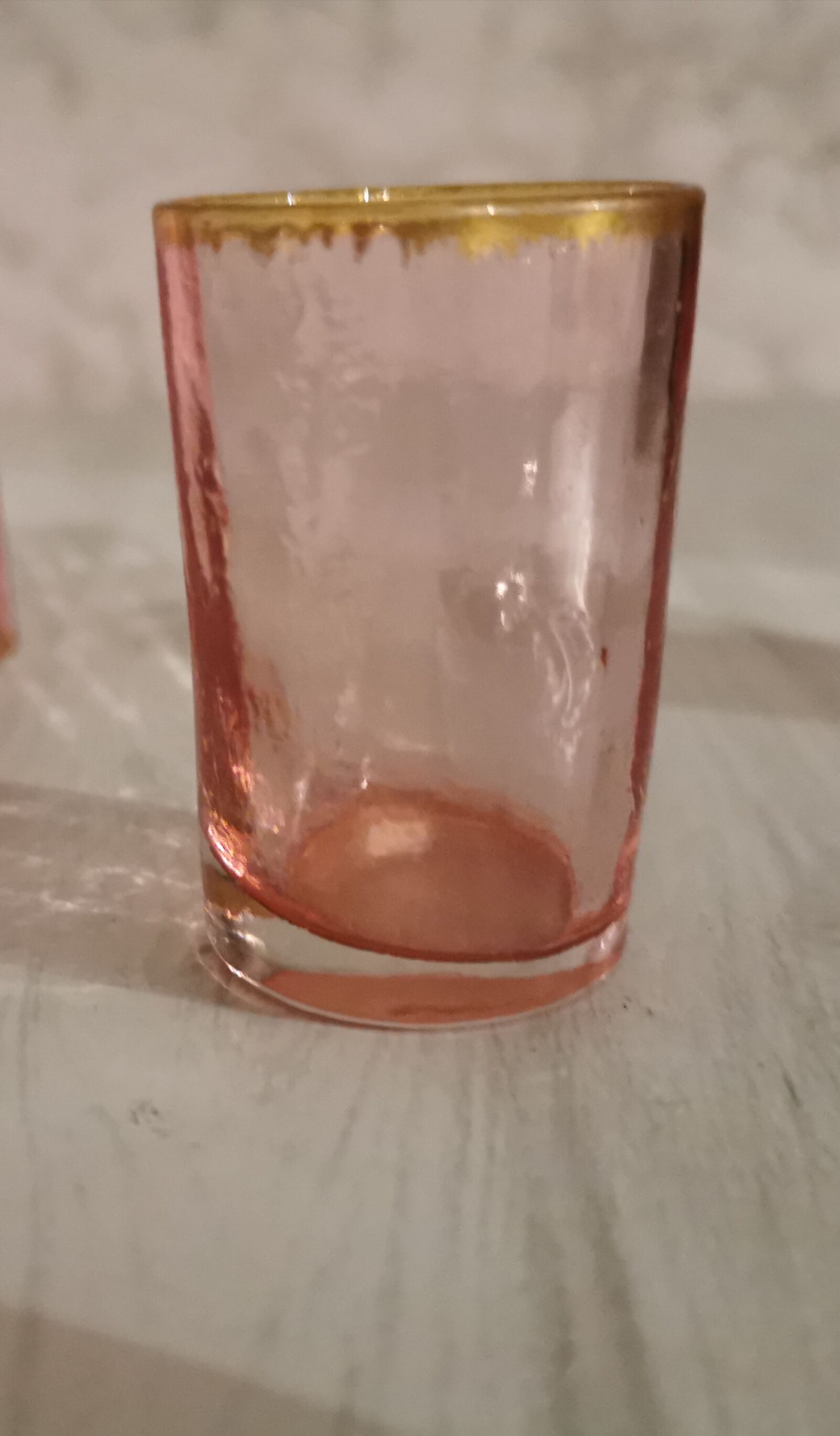 Vintage liqueur glasses blown glass