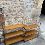 60s style modular self-supporting shelf, string tornado style