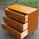 Vintage chest of drawers in gilded oak from the 50s 3 drawers feet bobbin