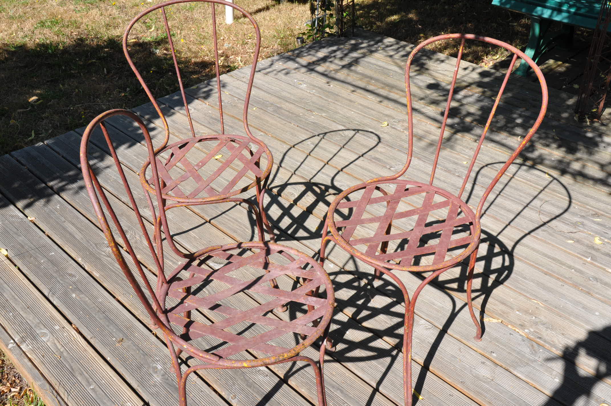 Set of 3 garden chairs