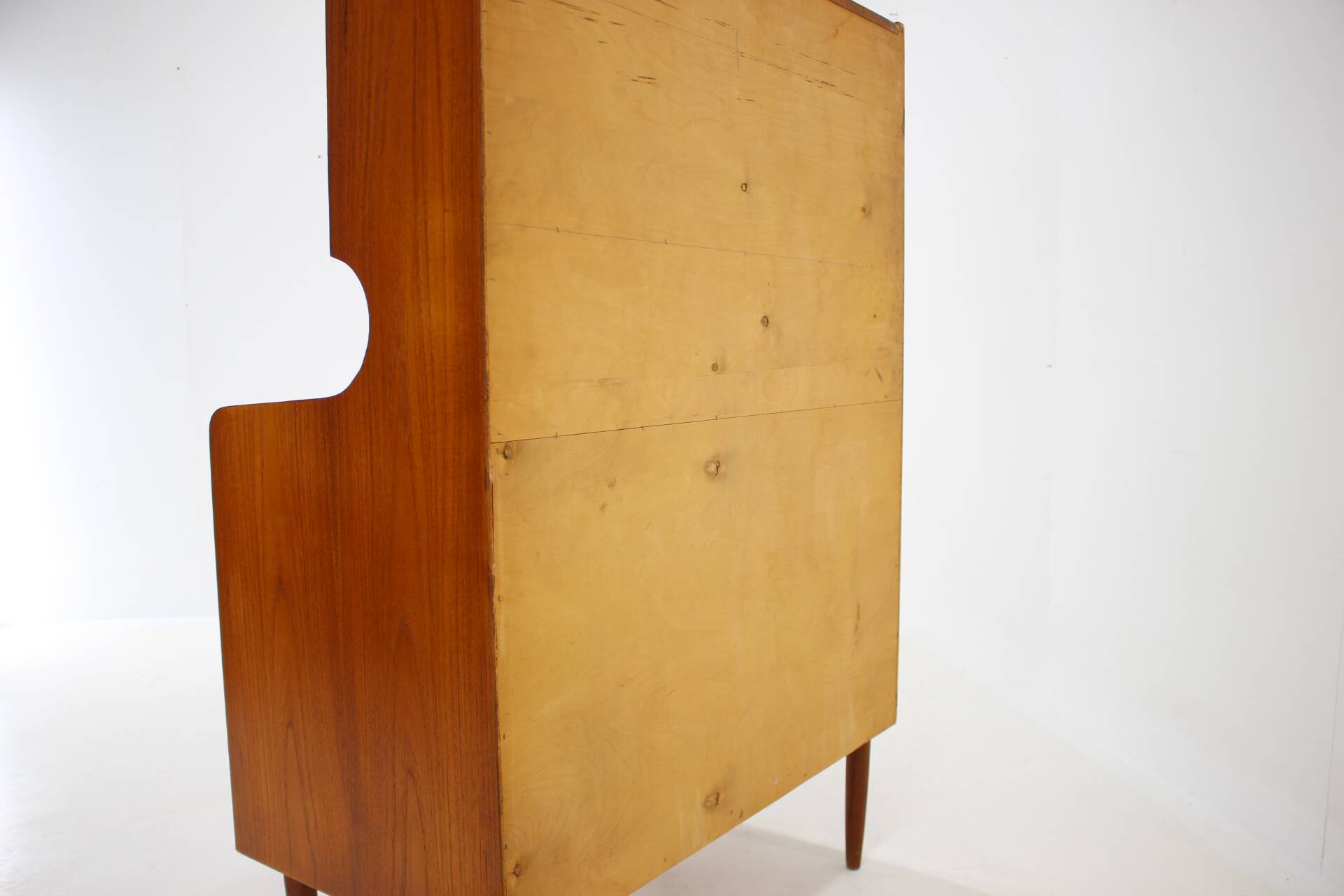 1960s danish teak writing cabinet