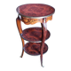 Napoleon III side table with three tiers in marquetry – 19th century