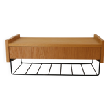 Scandinavian wall-mounted bedside table or wall console, 1960s