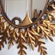 Mirror sun gold metal 67 x 49