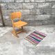 Series of 10 casala children's chairs in vintage light wood