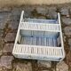 Set of 2 white rattan/wicker wall shelves – Vintage & shabby chic decor