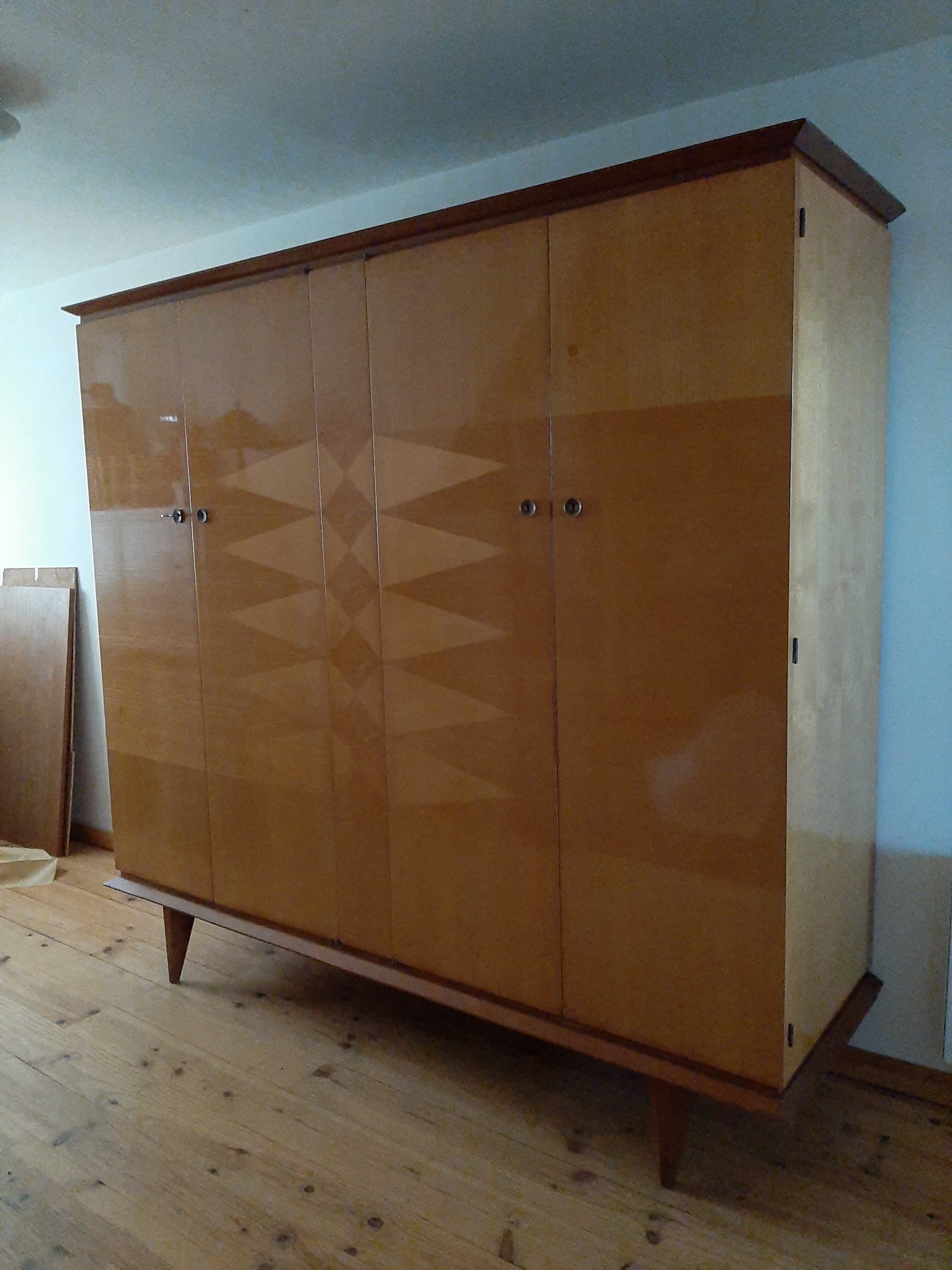 Vintage lacquered wood closet