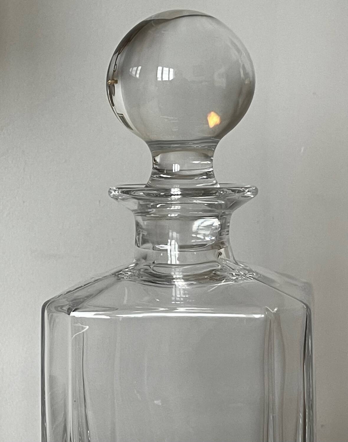 Crystal carafe and 4 glasses Daum France.