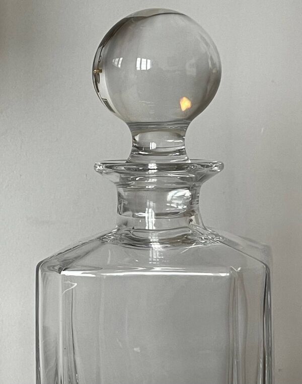 Carafe en cristal et 4 verres Daum France.